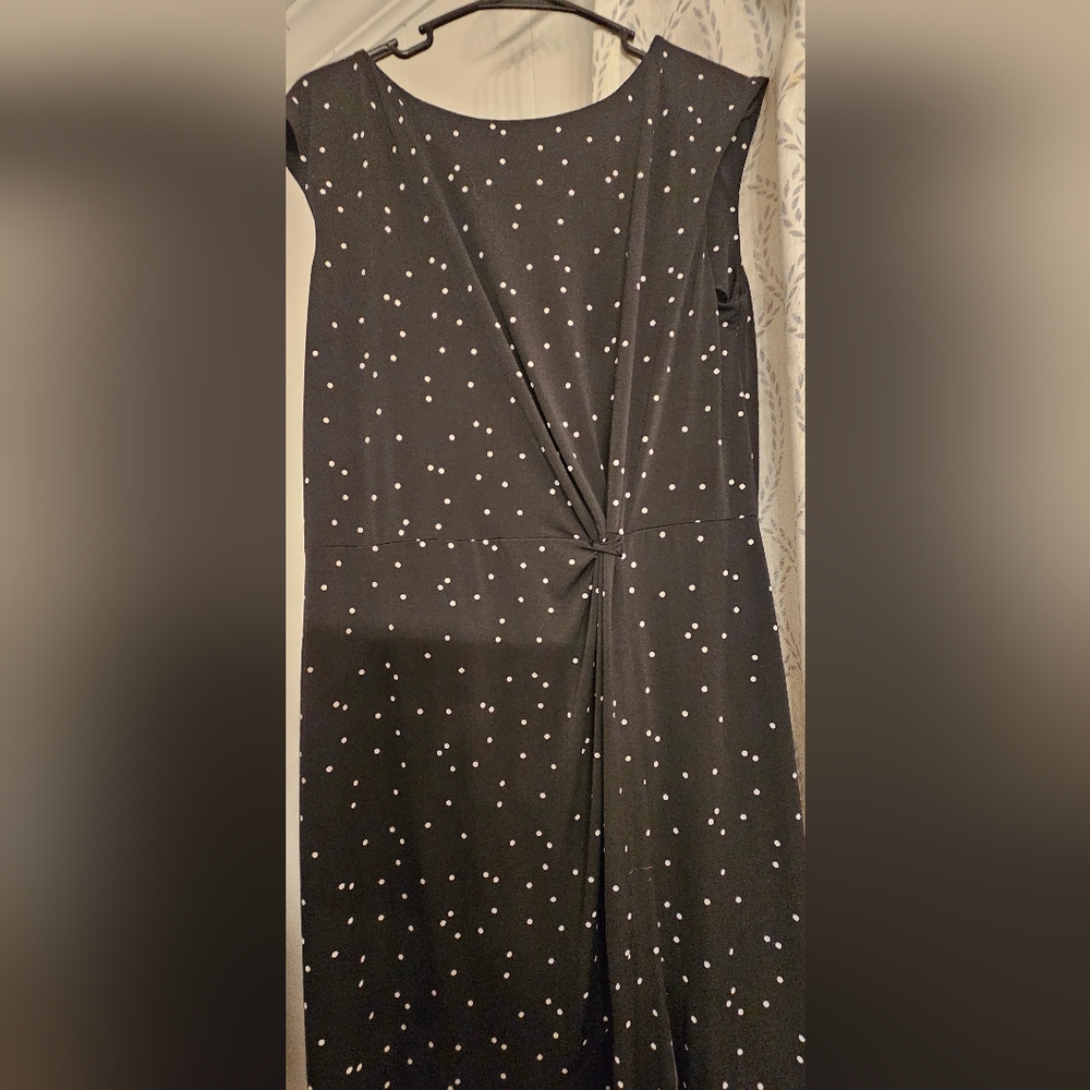 Dressbarn Black and White Polka Dot Dress - Picture 2 of 5